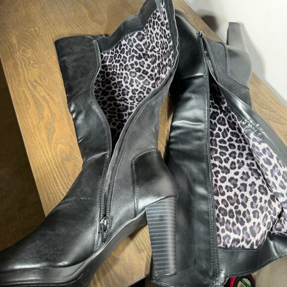 White Mountain Black Heeled Knee-High Boots – Never Worn - Picture 12 of 16